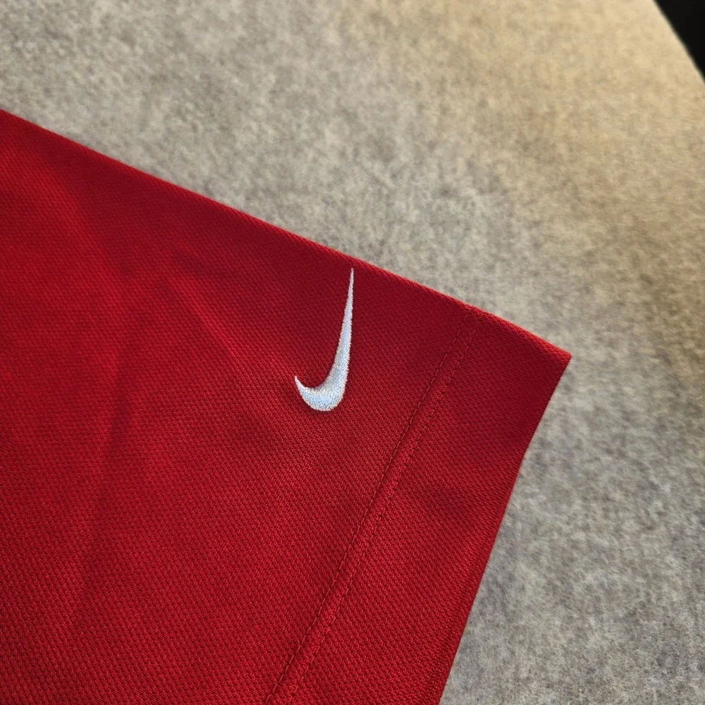 Nike Golf Dri-FIT Polo Shirt‎ Mens 3XL Red NFL Shield Short Sleeve Performance